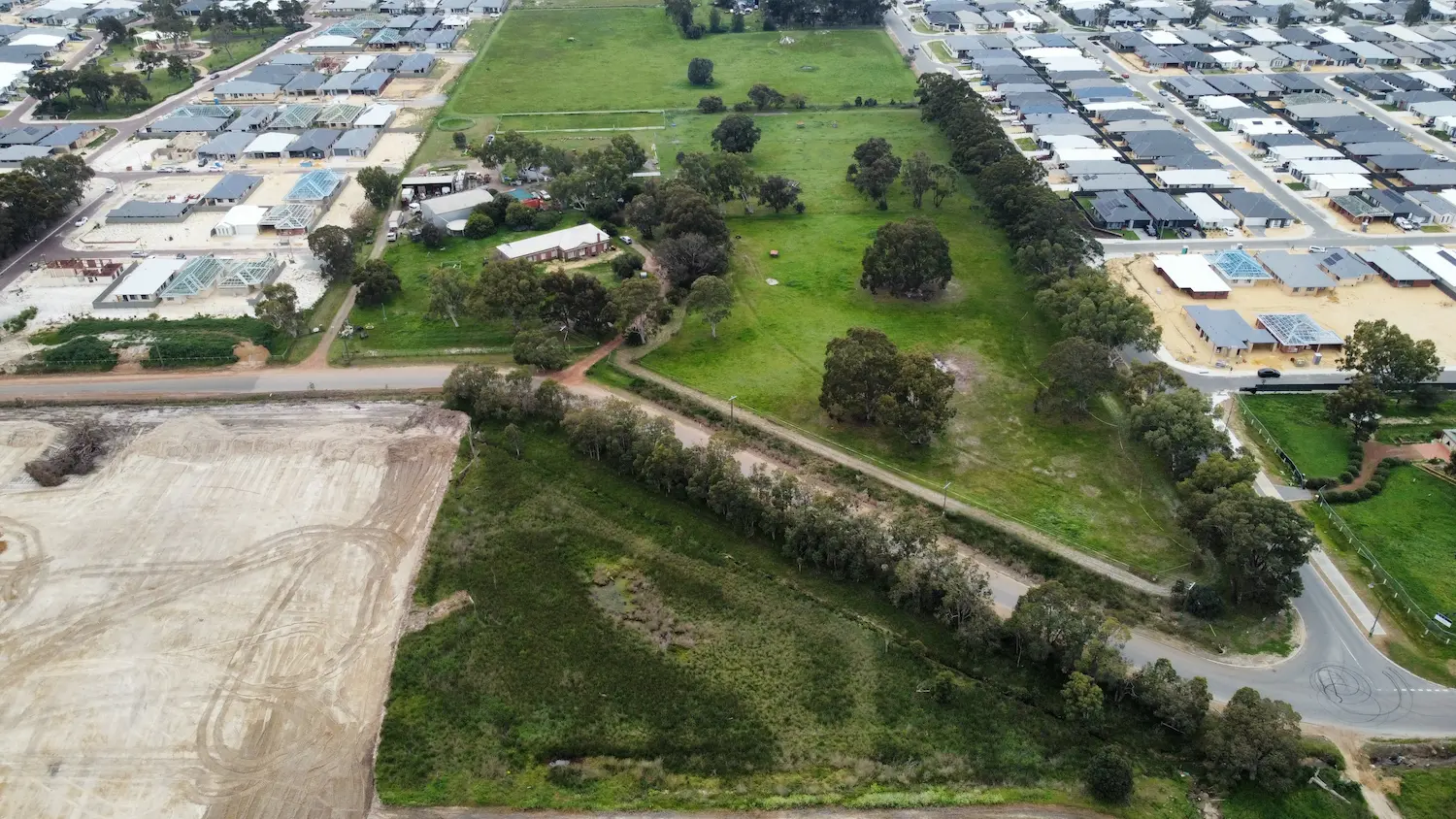 Aerial photo of the land holding owned by Jarra Investment Trust Twenty Three, a commercial property holding investment fund managed by Jarra, a Western Australian property developer and fund manager