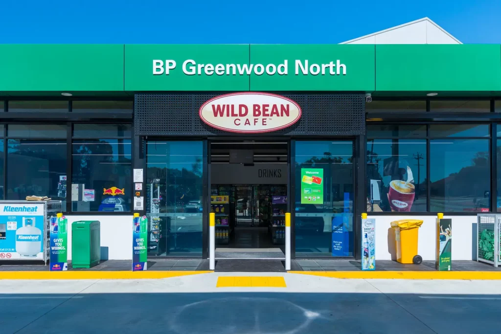 Photo of the frontage of BP Greenwood, the asset in Ladybug Investment Trust Eight, a commercial property investment fund managed by Jarra, a Western Australian property developer and fund manager