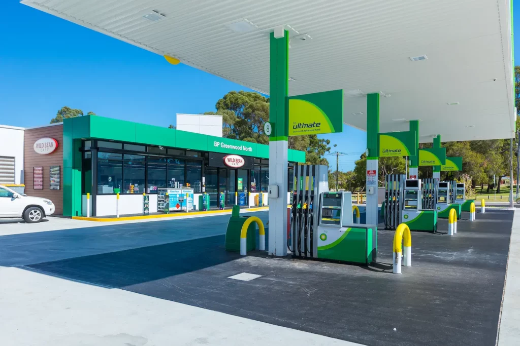 Photo of the forecourt of BP Greenwood, the asset in Ladybug Investment Trust Eight, a commercial property investment fund managed by Jarra, a Western Australian property developer and fund manager