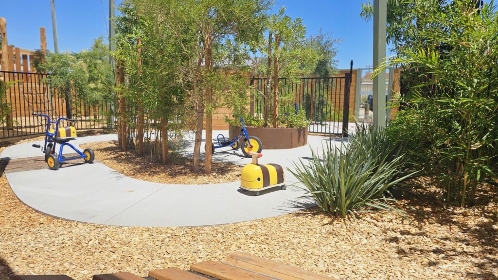 Outdoor play space at Bloom Early Education Beechboro, developed by Jarra